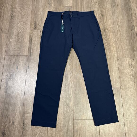 J.Crew Flex Slim-Fit Tech Chino Pants 33x30 Navy Moisture Wicking Sun Protection - Picture 3 of 7